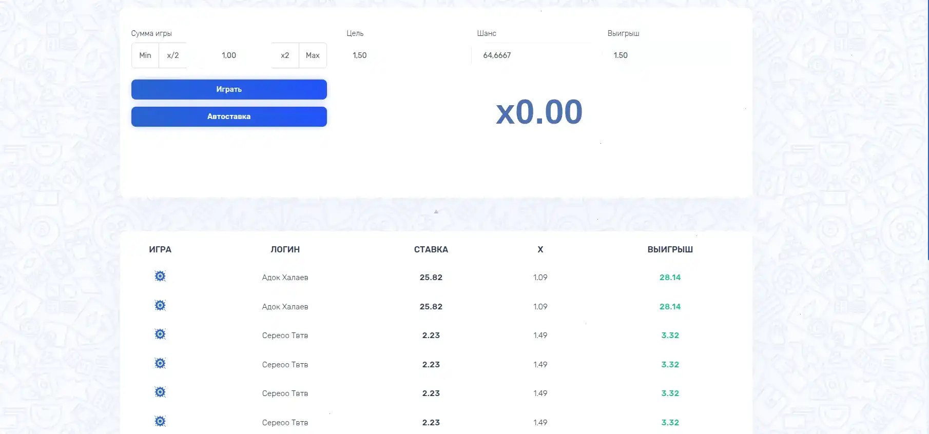 Тон Плей казино зеркало интерфейс